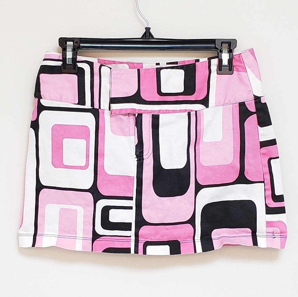 Xhilaration Pink Geometric Mod Mini Skirt 4